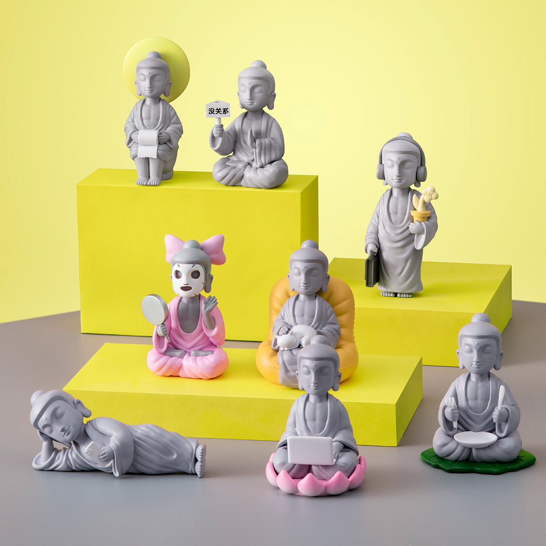 FoLeU Zen Buddha Blind Box – Cute Funny Figurines for Desk Decor & Stress Relief