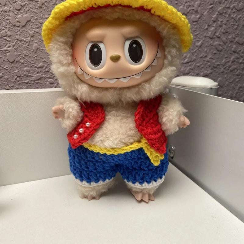 Pirate King Outfit – Special Edition Luffy-Inspired Costume for 17cm Plush Dolls