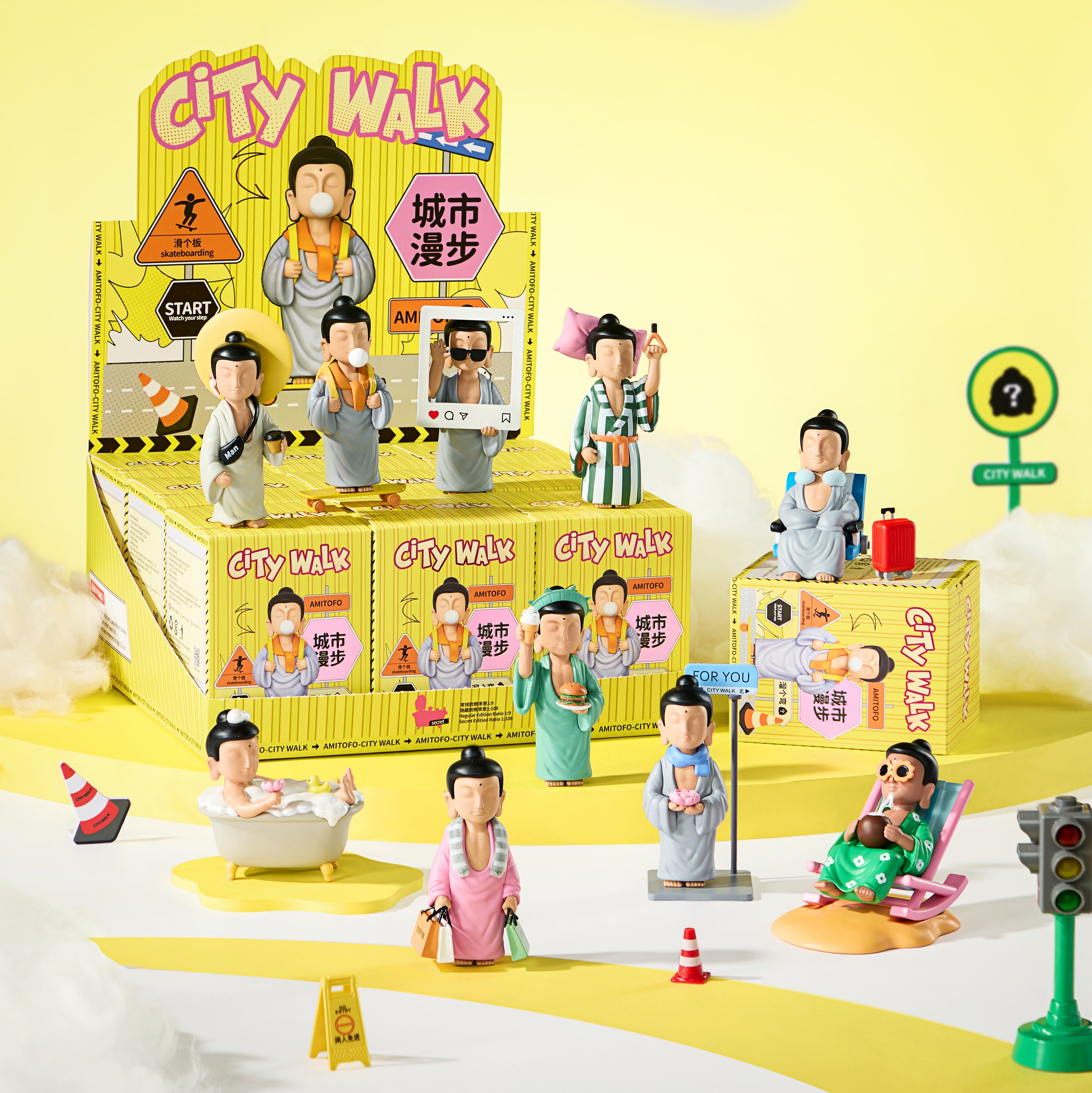 FoleU - City Zen Walk | Buddha Blind Box Art Toys for Urban Chill