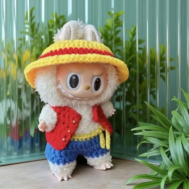 Pirate King Outfit – Special Edition Luffy-Inspired Costume for 17cm Plush Dolls