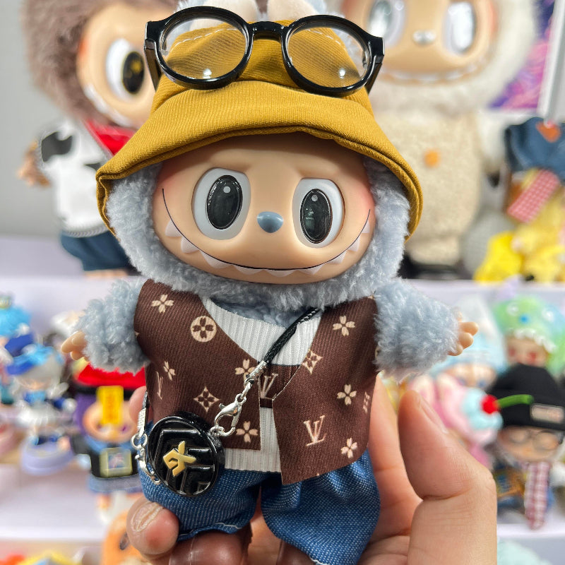 Trendy Outfit for 17cm Dolls – Stylish Dress-Up Clothes for Plush Toys