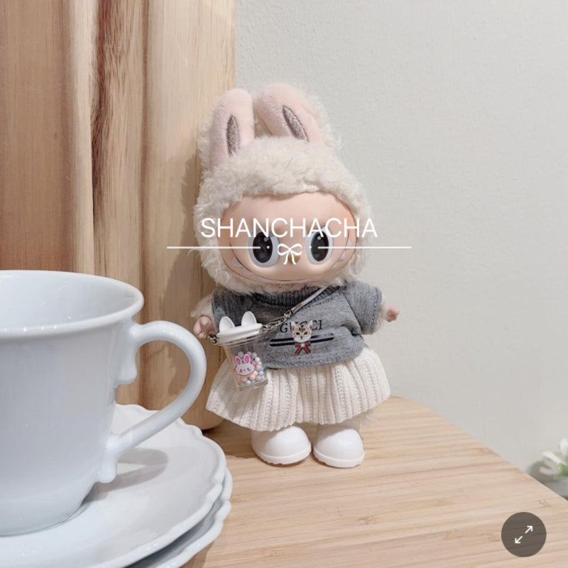 Doll Clothes – Aristocratic Girl Look with Cute Pleated Skirt for 17cm Plush Figures