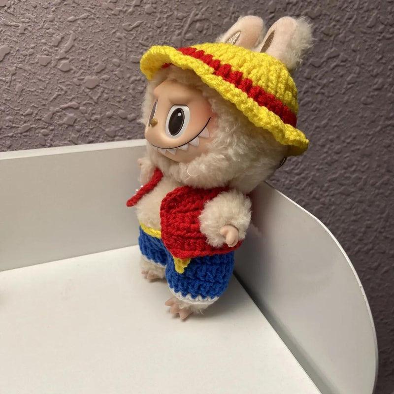 Pirate King Outfit – Special Edition Luffy-Inspired Costume for 17cm Plush Dolls