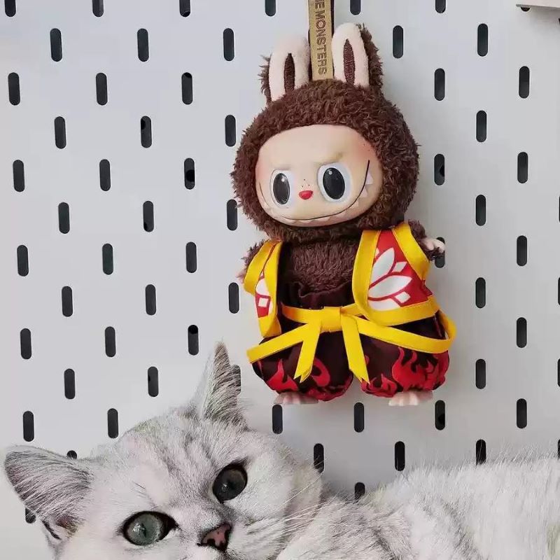 Nezha Rebellious Hero Outfit – Chinese Mythology Inspired Doll Clothes for 17cm Plush Toys