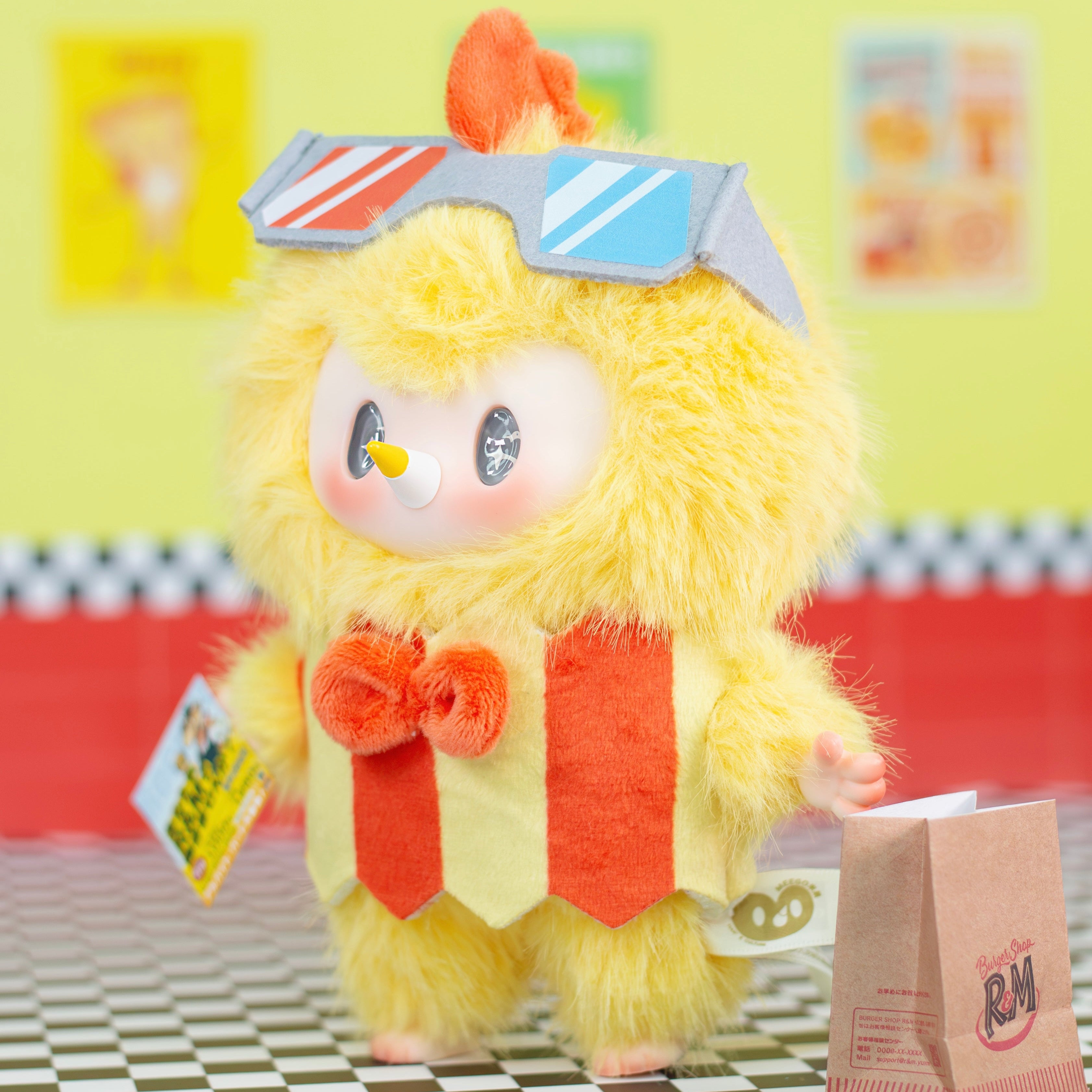 Meego Blind Box Healing Plush Toy – Soft Cute Stuffed Doll in Orange Yellow White for Hug, Sleep & Surprise Gift