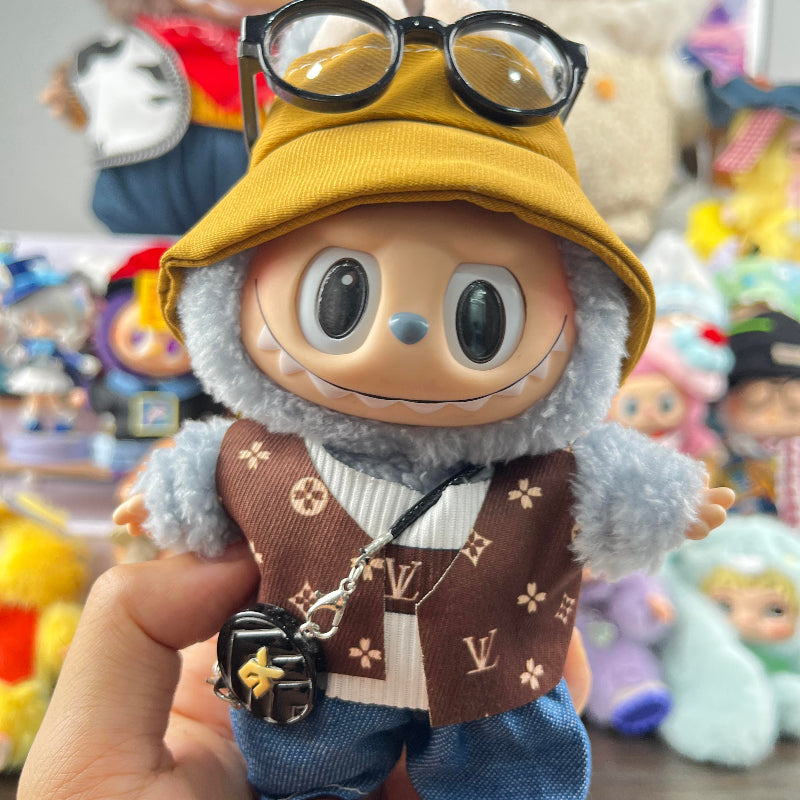 Trendy Outfit for 17cm Dolls – Stylish Dress-Up Clothes for Plush Toys